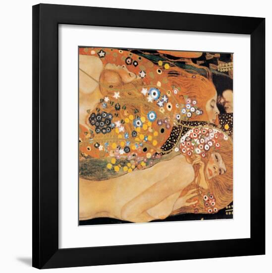 Water Serpents II-Gustav Klimt-Framed Art Print