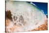 Water shot of a tubing shore break wave crashing onto a Hawaiian beach-Mark A Johnson-Stretched Canvas