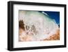 Water shot of a tubing shore break wave crashing onto a Hawaiian beach-Mark A Johnson-Framed Photographic Print