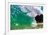 Water shot of a tubing wave off a Hawaiian beach-Mark A Johnson-Framed Photographic Print