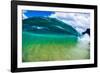 Water shot of a tubing wave off a Hawaiian beach-Mark A Johnson-Framed Photographic Print