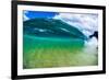 Water shot of a tubing wave off a Hawaiian beach-Mark A Johnson-Framed Photographic Print