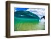 Water shot of a tubing wave off a Hawaiian beach-Mark A Johnson-Framed Photographic Print