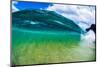 Water shot of a tubing wave off a Hawaiian beach-Mark A Johnson-Mounted Photographic Print