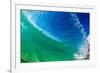 Water shot of a tubing wave off a Hawaiian beach-Mark A Johnson-Framed Photographic Print