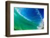 Water shot of a tubing wave off a Hawaiian beach-Mark A Johnson-Framed Premium Photographic Print