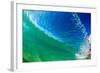 Water shot of a tubing wave off a Hawaiian beach-Mark A Johnson-Framed Photographic Print