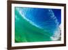 Water shot of a tubing wave off a Hawaiian beach-Mark A Johnson-Framed Photographic Print