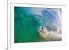 Water shot of a tubing wave off a Hawaiian beach-Mark A Johnson-Framed Photographic Print