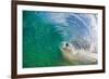 Water shot of a tubing wave off a Hawaiian beach-Mark A Johnson-Framed Photographic Print