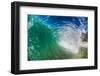 Water shot of a tubing wave off a Hawaiian beach-Mark A Johnson-Framed Photographic Print