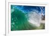 Water shot of a tubing wave off a Hawaiian beach-Mark A Johnson-Framed Photographic Print