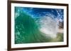 Water shot of a tubing wave off a Hawaiian beach-Mark A Johnson-Framed Photographic Print