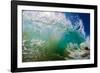 Water shot of a tubing wave off a Hawaiian beach-Mark A Johnson-Framed Photographic Print