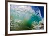 Water shot of a tubing wave off a Hawaiian beach-Mark A Johnson-Framed Photographic Print