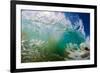 Water shot of a tubing wave off a Hawaiian beach-Mark A Johnson-Framed Photographic Print