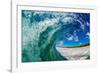 Water shot of a tubing wave off a Hawaiian beach-Mark A Johnson-Framed Photographic Print