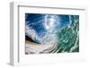 Water shot of a tubing wave off a Hawaiian beach-Mark A Johnson-Framed Premium Photographic Print