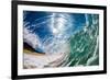 Water shot of a tubing wave off a Hawaiian beach-Mark A Johnson-Framed Photographic Print