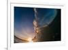 Water shot of a tubing wave off a Hawaiian beach-Mark A Johnson-Framed Photographic Print