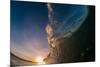 Water shot of a tubing wave off a Hawaiian beach-Mark A Johnson-Mounted Photographic Print