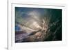 Water shot of a tubing wave off a Hawaiian beach-Mark A Johnson-Framed Photographic Print