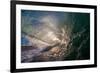 Water shot of a tubing wave off a Hawaiian beach-Mark A Johnson-Framed Photographic Print