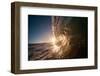 Water shot of a tubing wave off a Hawaiian beach-Mark A Johnson-Framed Photographic Print