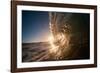 Water shot of a tubing wave off a Hawaiian beach-Mark A Johnson-Framed Photographic Print