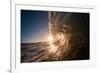 Water shot of a tubing wave off a Hawaiian beach-Mark A Johnson-Framed Photographic Print