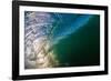 Water shot of a tubing wave off a Hawaiian beach-Mark A Johnson-Framed Photographic Print