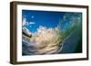 Water shot of a tubing wave off a Hawaiian beach-Mark A Johnson-Framed Photographic Print