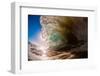 Water shot of a tubing wave off a Hawaiian beach-Mark A Johnson-Framed Photographic Print