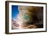 Water shot of a tubing wave off a Hawaiian beach-Mark A Johnson-Framed Photographic Print