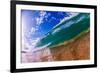 Water shot of a tubing wave off a Hawaiian beach-Mark A Johnson-Framed Photographic Print