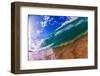 Water shot of a tubing wave off a Hawaiian beach-Mark A Johnson-Framed Photographic Print