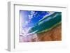 Water shot of a tubing wave off a Hawaiian beach-Mark A Johnson-Framed Photographic Print