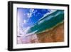 Water shot of a tubing wave off a Hawaiian beach-Mark A Johnson-Framed Photographic Print