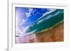 Water shot of a tubing wave off a Hawaiian beach-Mark A Johnson-Framed Photographic Print