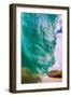 Water shot of a tubing wave off a Hawaiian beach-Mark A Johnson-Framed Photographic Print