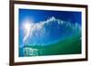 Water shot of a tubing wave off a Hawaiian beach-Mark A Johnson-Framed Photographic Print