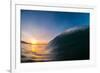 Water shot of a tubing wave off a Hawaiian beach-Mark A Johnson-Framed Photographic Print