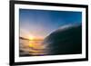 Water shot of a tubing wave off a Hawaiian beach-Mark A Johnson-Framed Photographic Print