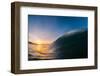 Water shot of a tubing wave off a Hawaiian beach-Mark A Johnson-Framed Photographic Print