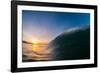 Water shot of a tubing wave off a Hawaiian beach-Mark A Johnson-Framed Photographic Print