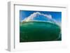 Water shot of a tubing wave off a Hawaiian beach-Mark A Johnson-Framed Photographic Print