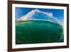 Water shot of a tubing wave off a Hawaiian beach-Mark A Johnson-Framed Photographic Print