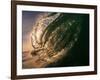 Water shot of a tubing wave off a Hawaiian beach-Mark A Johnson-Framed Photographic Print