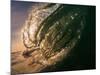 Water shot of a tubing wave off a Hawaiian beach-Mark A Johnson-Mounted Photographic Print