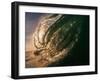 Water shot of a tubing wave off a Hawaiian beach-Mark A Johnson-Framed Photographic Print